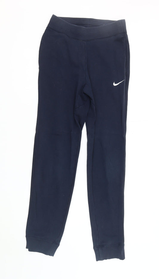Additional front view of Nike unisex blue jogger trousers xs, athleisure