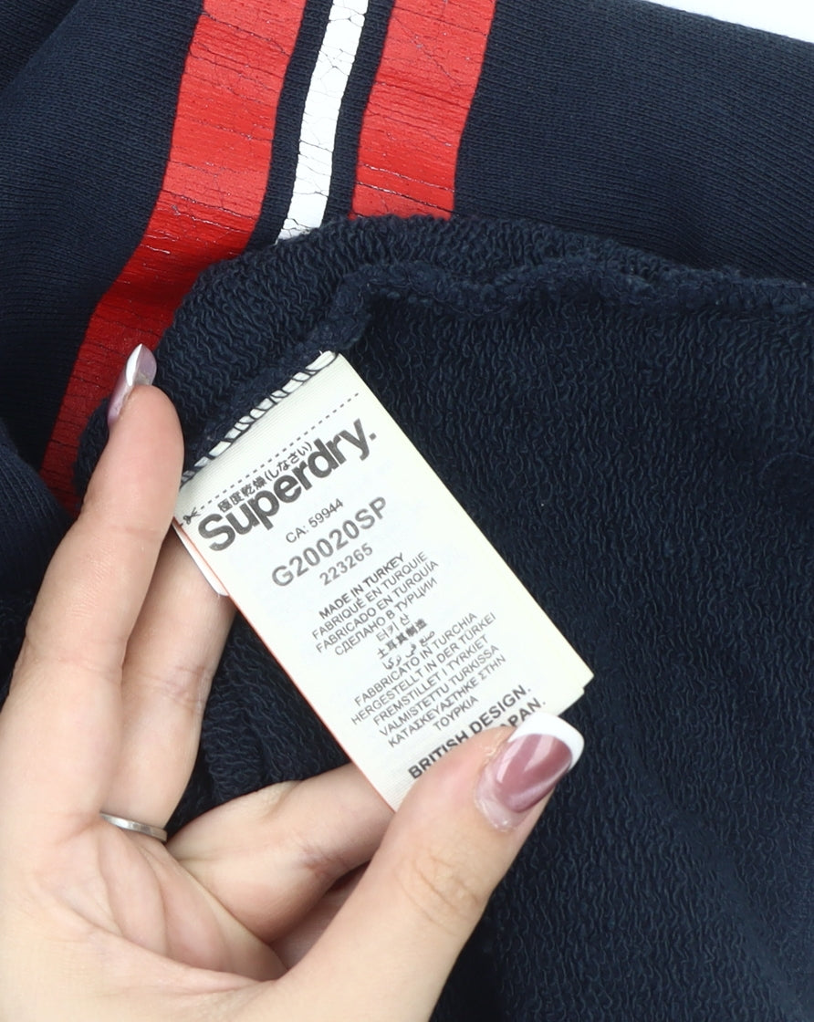 Superdry Women's Blue Pullover Hoodie, Size S, Casual Comfort