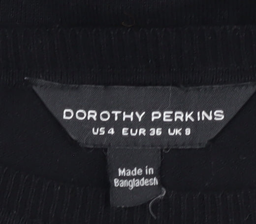 Womens UK Size 8 Dorothy Perkins Black Pullover Jumper