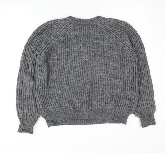 Womens UK Size S Zara Knit Grey Pullover Jumper
