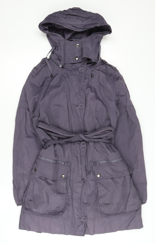 Womens UK Size M Marks and Spencer Purple Parka Coat