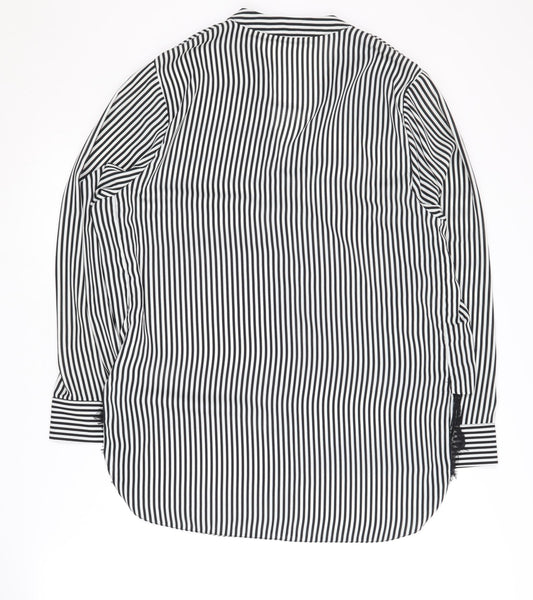 Simply Be Women's Black Striped Button-Up, Size 16
