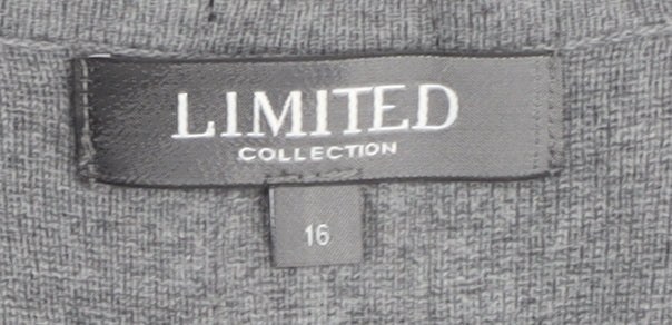 Womens UK Size 16 Marks and Spencer Grey Full Zip Jumper