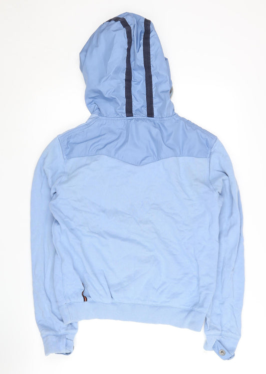 Mens UK Size S Luke Blue Pullover Hoodie