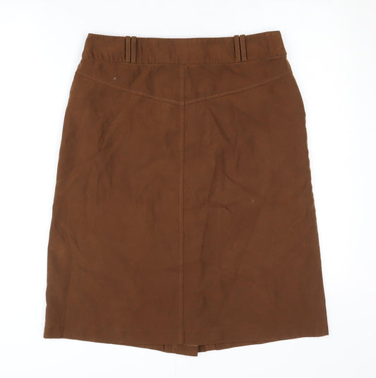 M&Co Women's Brown Skirt Size 12 with Pockets