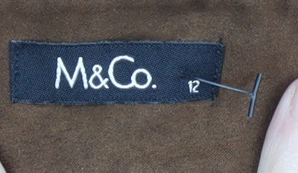 M&Co Women's Brown Skirt Size 12 with Pockets