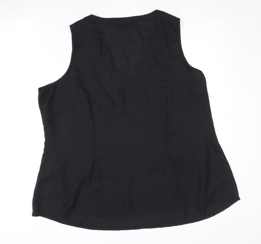 Capsule Women's Black Plus Size V-Neck Tank Top