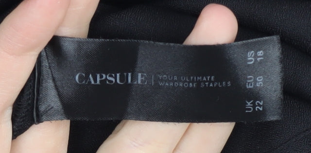 Womens UK Size 22 Capsule Black Basic Tank
