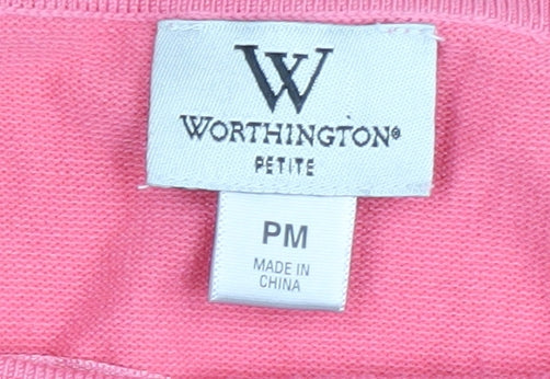 Worthington Women's Pink Petite Pullover Jumper