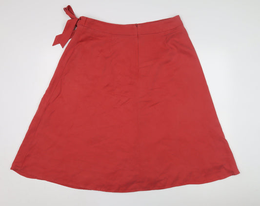 Eastex Women's Red A-Line Skirt Size 16 with Bow Accent