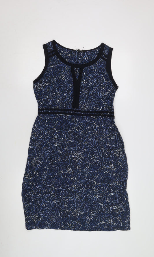 Debenhams Women's Blue Sheath Dress Size 12