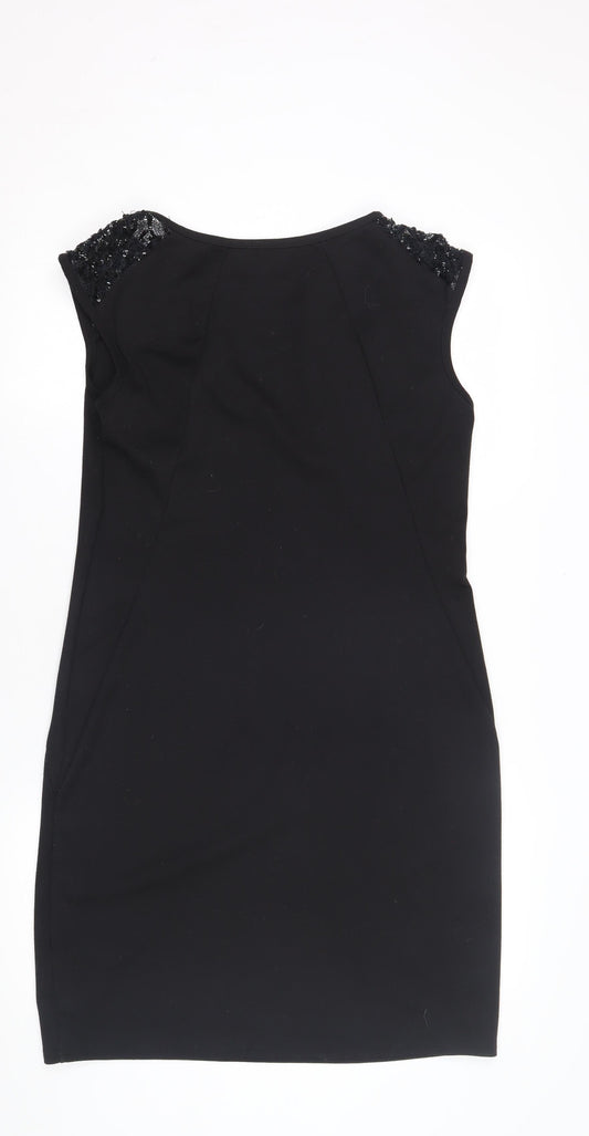Wallis Women's Black Sheath Dress Size 14 Party Wear