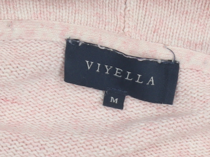 Womens UK Size M Viyella Pink Full Zip Jumper