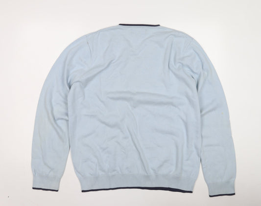 Ben Sherman Men's Blue V-Neck Pullover Jumper XL