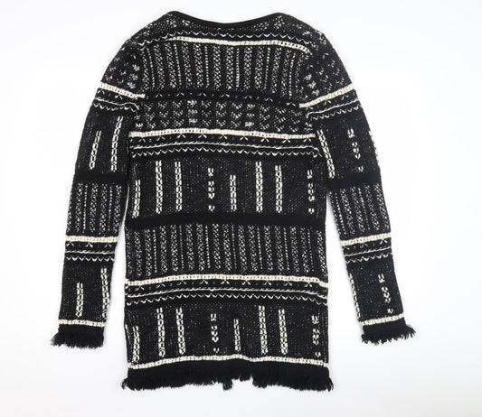 Womens UK Size 8 Miss Selfridge Black Cardigan Jumper