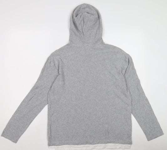 H&M Teens Grey Pullover Hoodie, Size 14, Casual Wear