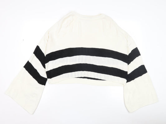 boohoo Women's Striped Pullover Jumper, Size UK 10