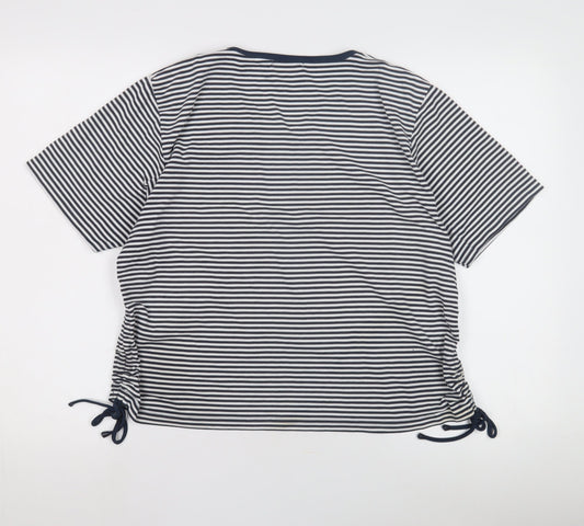 Womens UK Size M CASAMIA Blue Basic T-Shirt