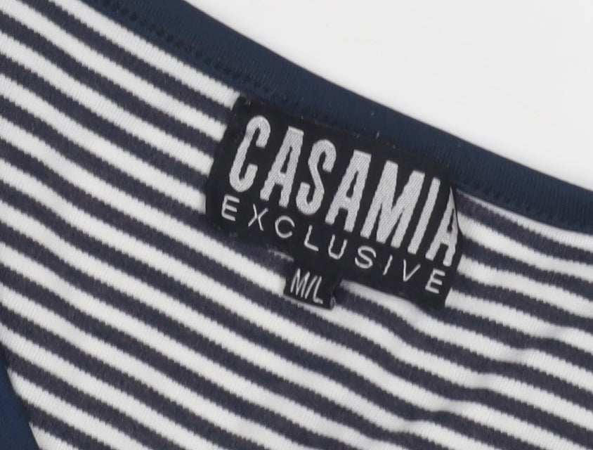 Womens UK Size M CASAMIA Blue Basic T-Shirt