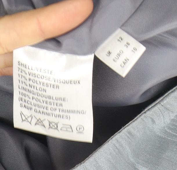 Jacques Vert Women's Grey Midi Trumpet Skirt Size 12