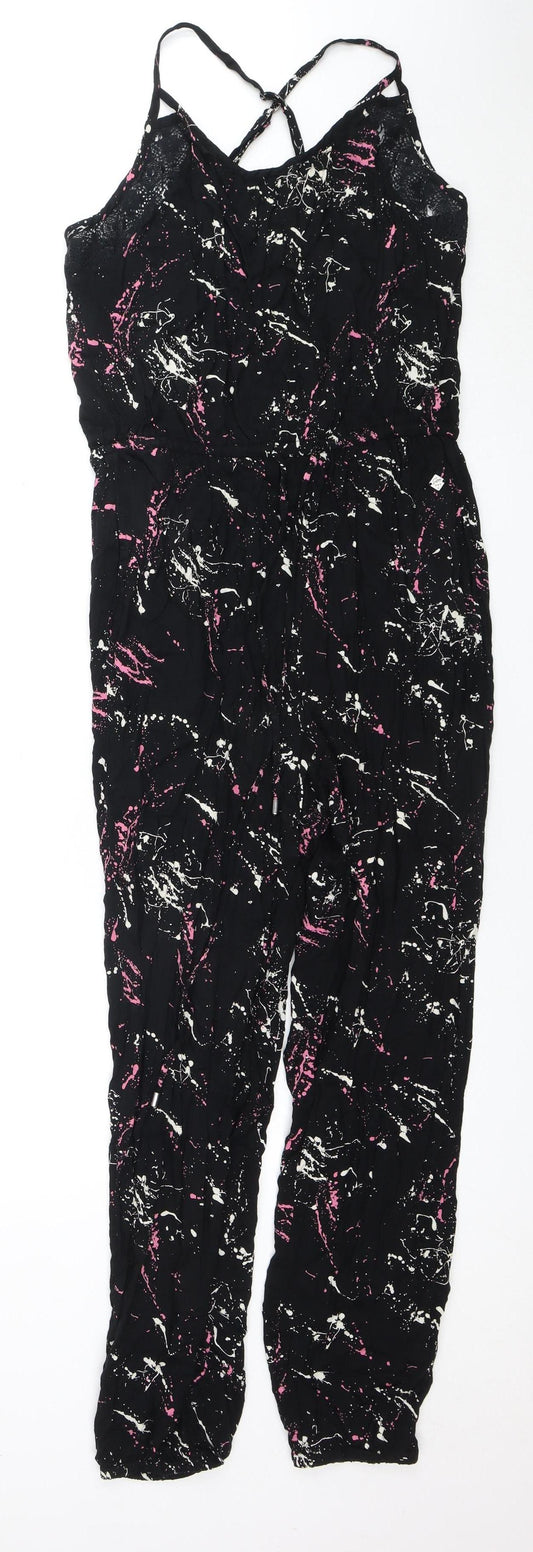 Superdry Women's Black Lace Jumpsuit M