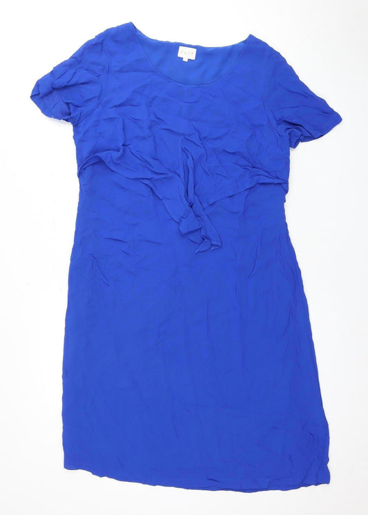 East Womens Blue Dress Size 14 Viscose