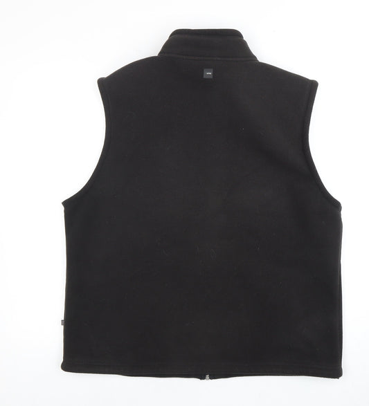 Active Men's Black Fleece Waistcoat L Full Zip Outdoor