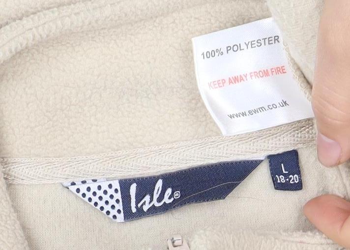 Lyle Beige Fleece Waistcoat, Size L, Unisex, Casual