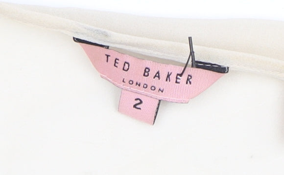 Womens UK Size 8 Ted Baker Beige Basic Tank