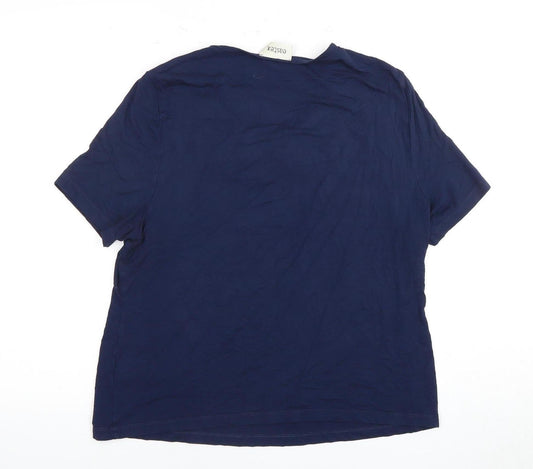 Womens UK Size UK 14 Eastex Blue Basic T-Shirt