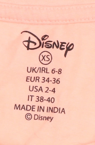 Close-up detail of Disney Women's Pink Simba T-Shirt, size 6