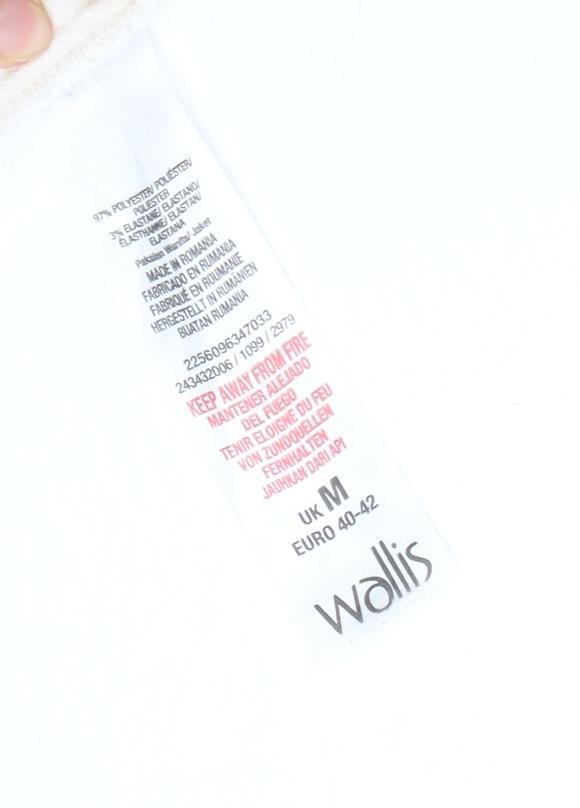 Wallis Women's White Blazer, Size M, Formal, Lined