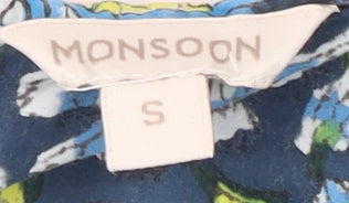 Womens UK Size S Monsoon Blue Basic Blouse