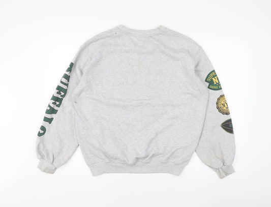 Urban Outfitters Grey Men's Logo Sweatshirt S