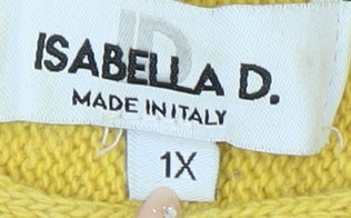 Womens UK Size XL Isabella D. Yellow Pullover Jumper