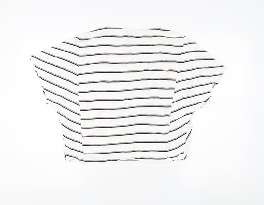 Zara Women's White Striped Blouse XS Relaxed Fit