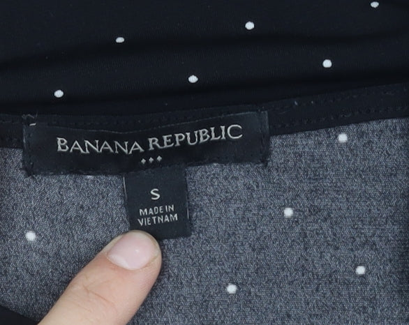 Banana Republic Women's Black Polka Dot Tank Top - Size S