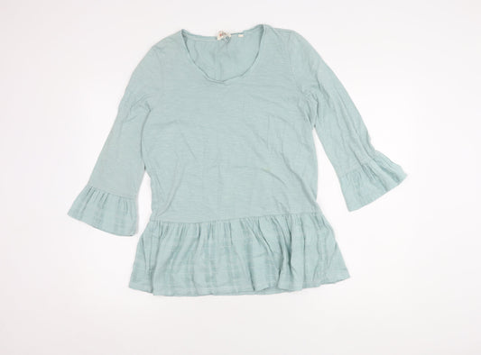Womens UK Size 10 Fat Face Blue Basic Blouse