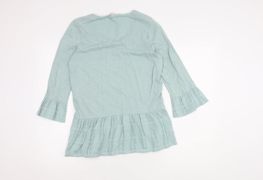 Womens UK Size 10 Fat Face Blue Basic Blouse