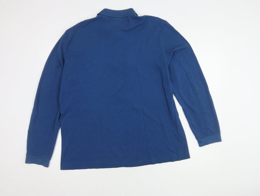 Lacoste Men's Blue Long Sleeve Polo Shirt - Size 5