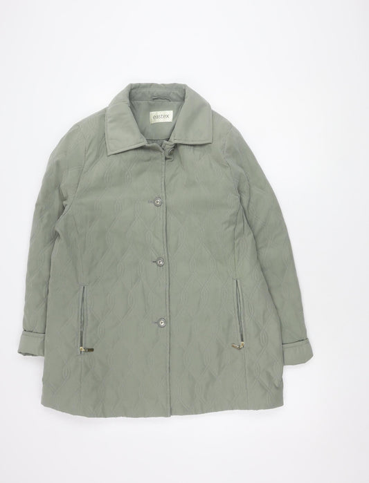 Womens UK Size 14 Eastex Green Quilted Coat