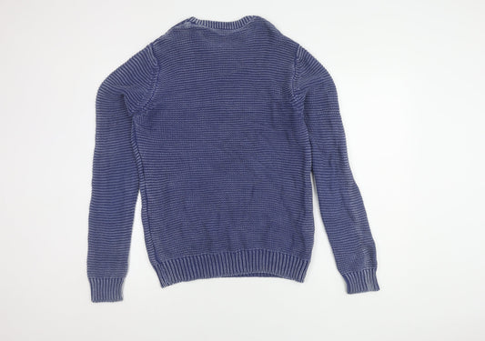 Dissident Men's Blue Medium Pullover Crew Neck Jumper