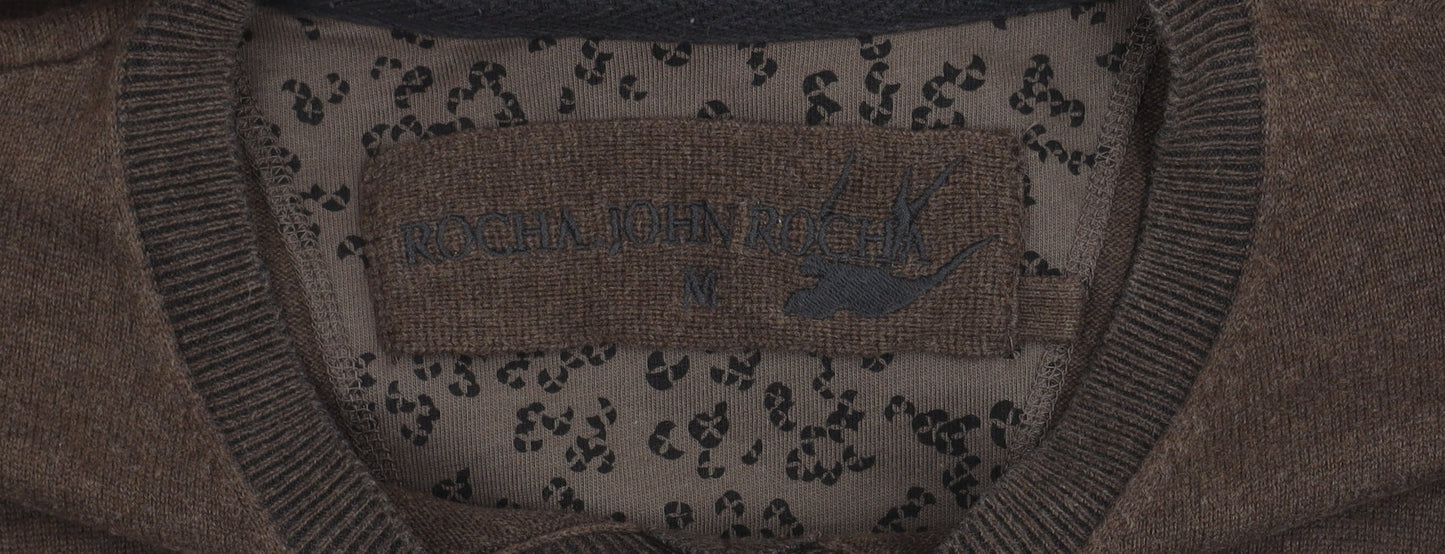 Rocha John Rocha Men's Brown V-Neck Pullover Jumper M