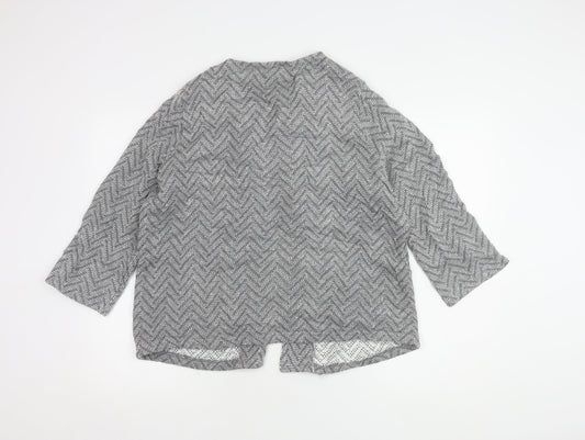 Womens UK Size 18 Monsoon Grey Cape Jumper