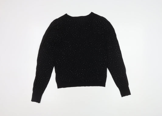 Womens UK Size 10 Warehouse Black Pullover Jumper