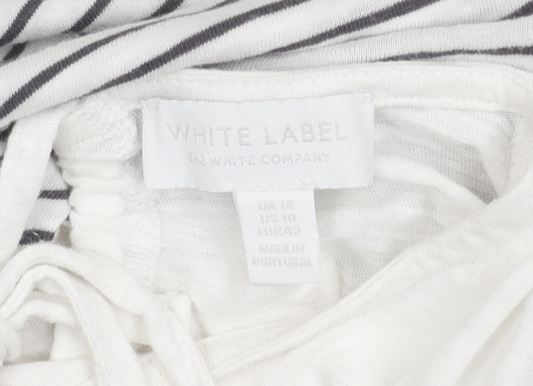 Womens UK Size 14 The White Company White Basic T-Shirt