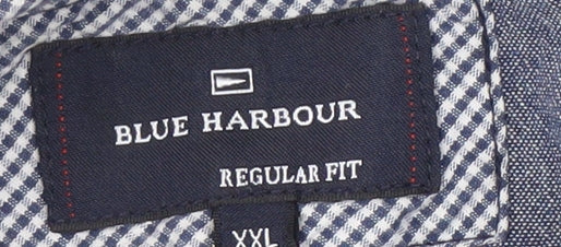 Marks and Spencer Men's Blue 2XL Striped Polo