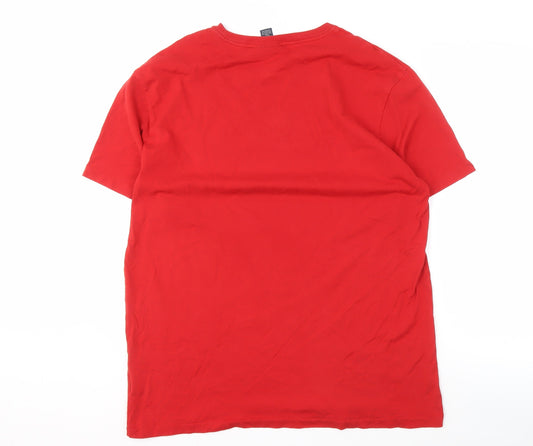 Polo Ralph Lauren Red Men's Cotton T-Shirt Size L