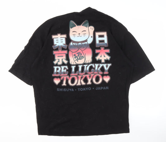 Mens UK Size S ASOS DESIGN Black T-Shirt