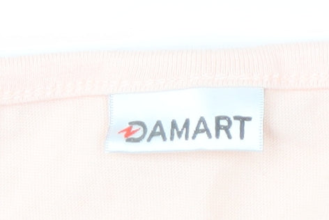 Damart Women's Beige Scoop Neck Long Sleeve Top